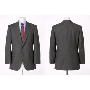 Brooks Brothers Golden Fleece Men's Gray Wool Blazer Jacket USA Size 44L Long